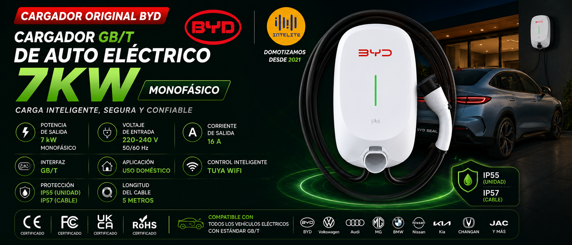 Cargador original BYD 7 kW